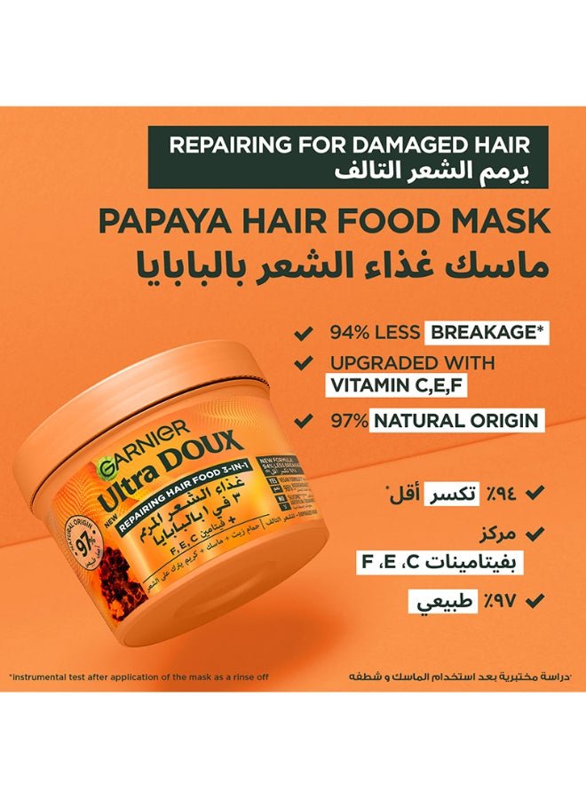 Ultra Doux Hair Food Repairing Papaya 3-in-1 Hair Mask For Damaged Hair 390ML Amla 390ml