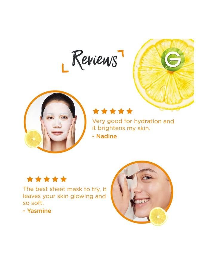 Garnier Fast Bright Tissue Mask with Vitamin C & Milky Essence Clear 28grams