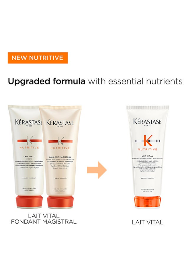 Nutritive Lait Vital High Nutrition Ultra-Light Conditioner for Dry, Fine to Medium Hair 200ml