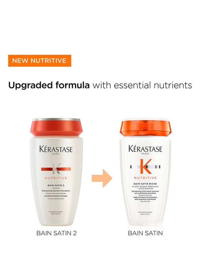 Nutritive Bain Satin Riche High Nutrition Rich Shampoo for Very Dry Hair 250ml