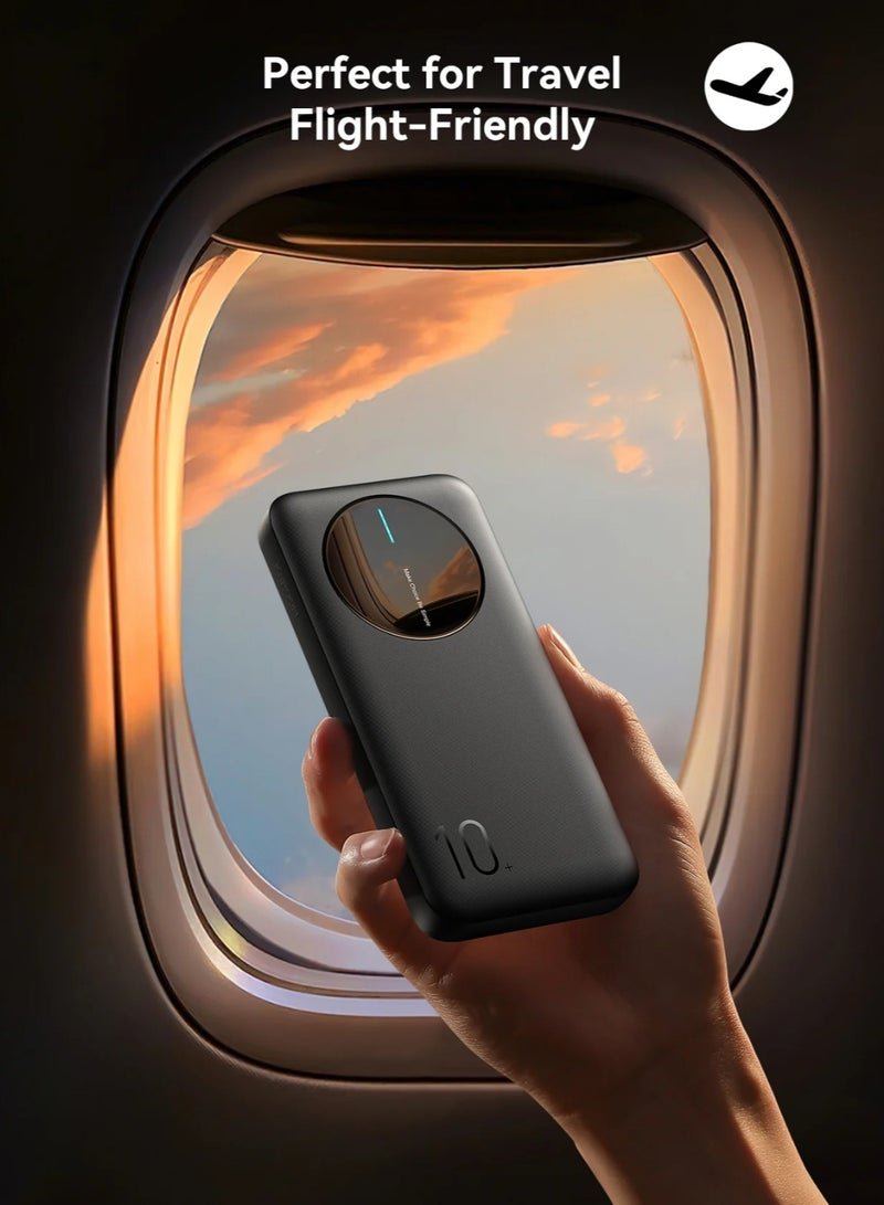 JR-PBF12 2.4A LED Power Bank with 3 Ports, Fast Charging for iPhone 15 14 13 Pro, Huawei, iPad Pro/Air, Samsung Galaxy and Plus Encore - White