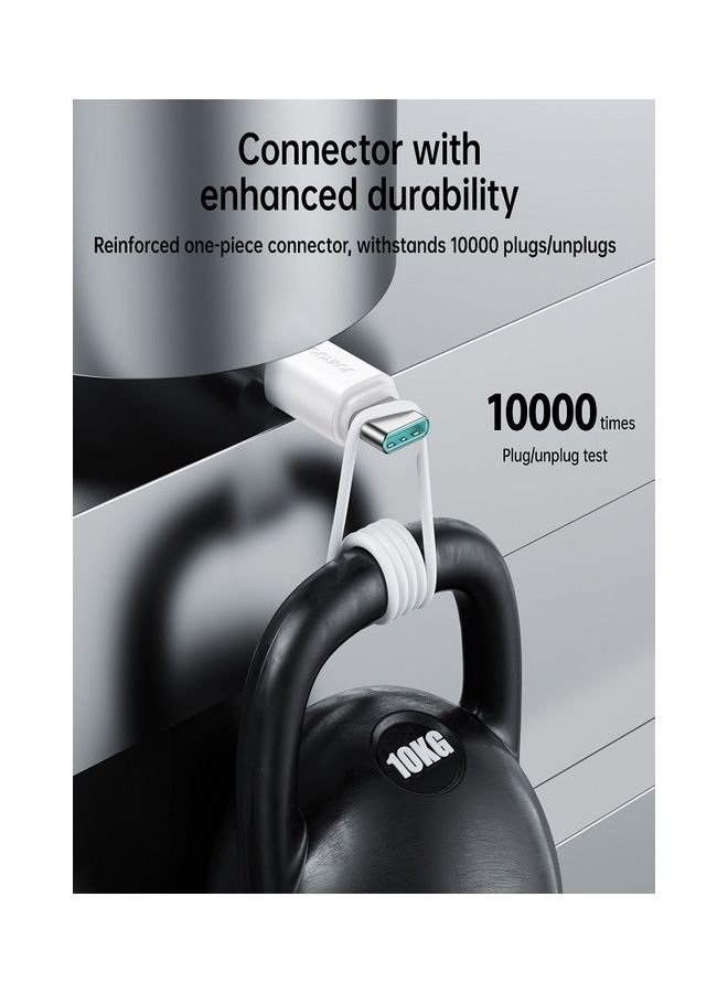 3A USB To USB C Fast Charging Data Cable 1m Black