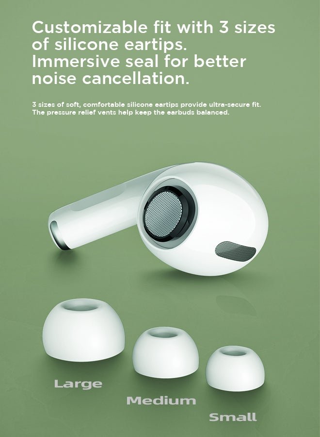 JR-T03S Pro TWS In-Ear Earphones Wireless Earbuds With Replacement Eartips Standard Version White