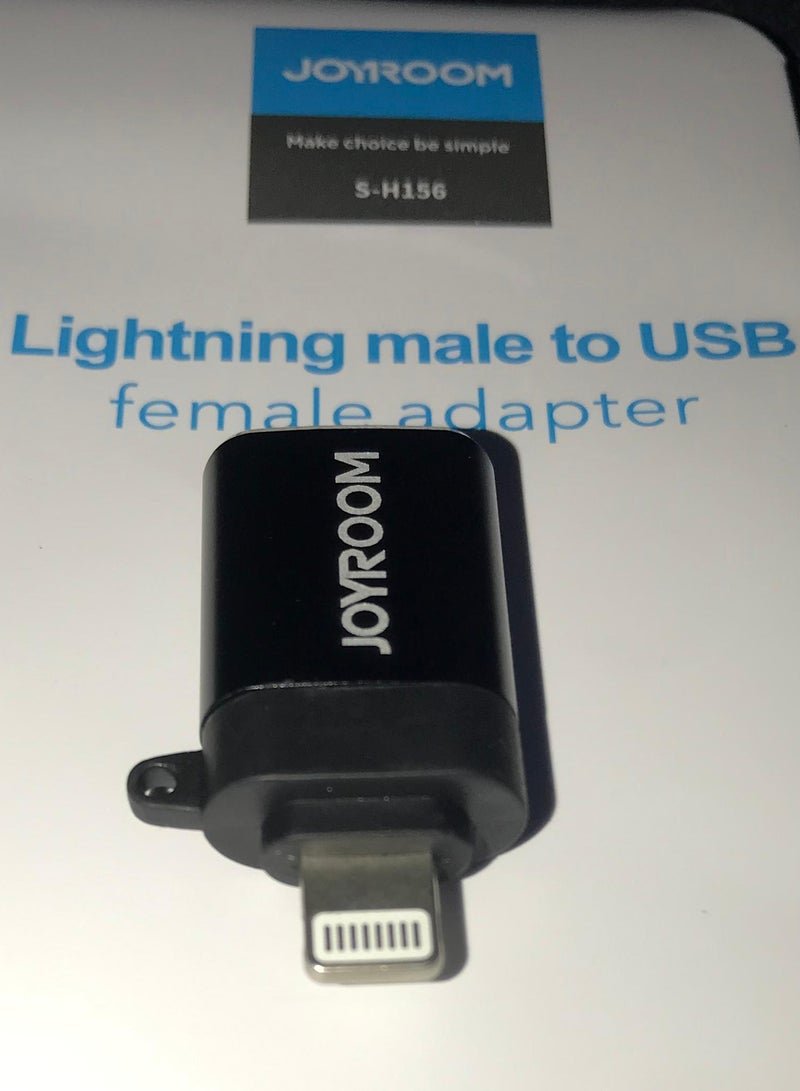 S-H156 Otg Adapter Lightning Male To USB Female Black