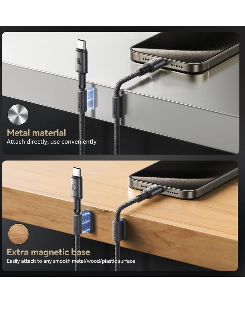 S-A50 Unlimited Series 60W Type-C to Type-C Fast Charging Data Cable, 1.2 m Length Dark Gray