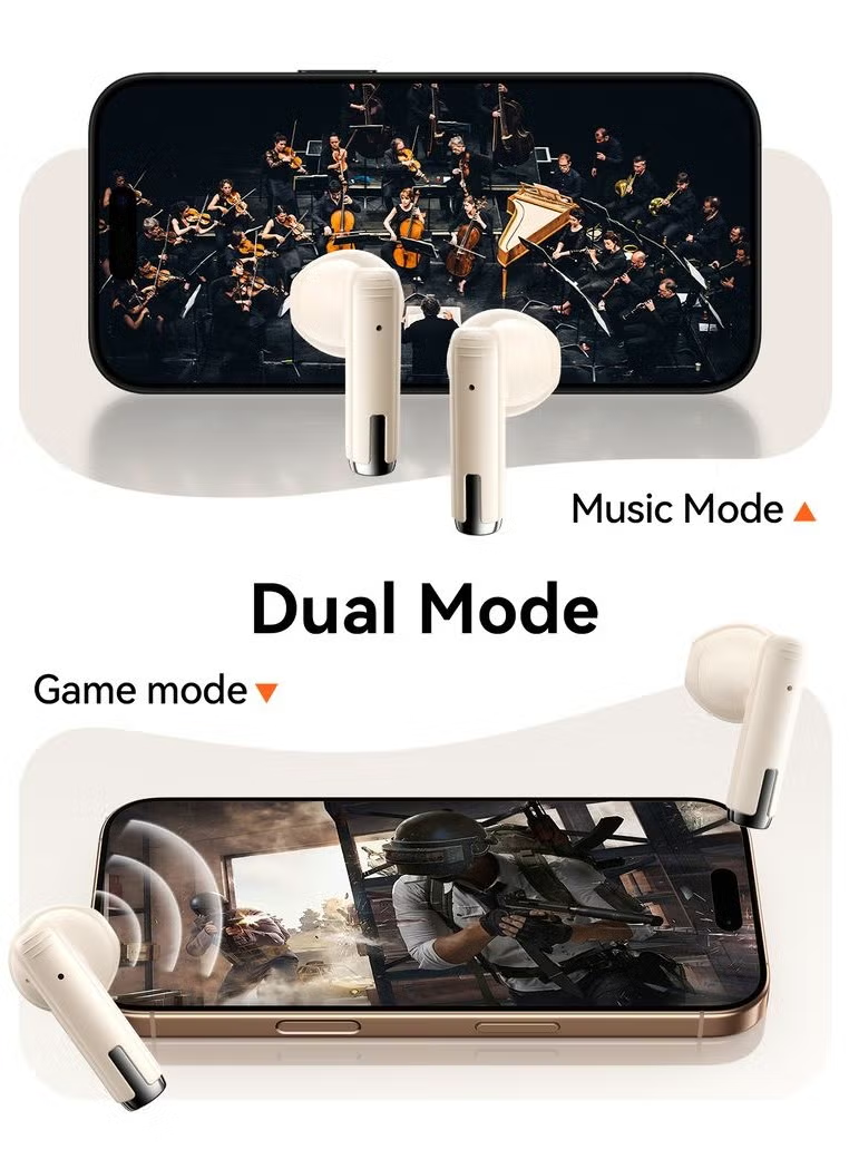 Jpods True Wireless Earbuds with AI-Enhanced ENC Dual Mic for Ultra-Clear Calls, 13mm Bass Drivers, Upgraded Bluetooth 5.4 Fast Pairing, 20H Playtime, 65ms Low Latency(Gaming Mode)