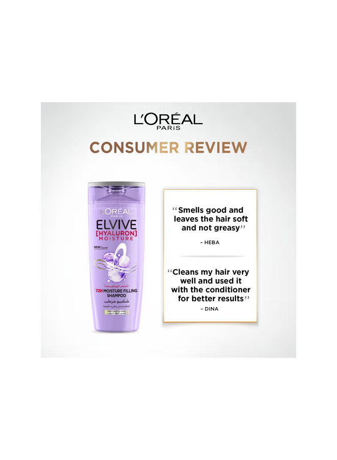 Elvive Hyaluron Moisture Filling Shampoo Replumps Hair With 72H Of Hydration 600ml