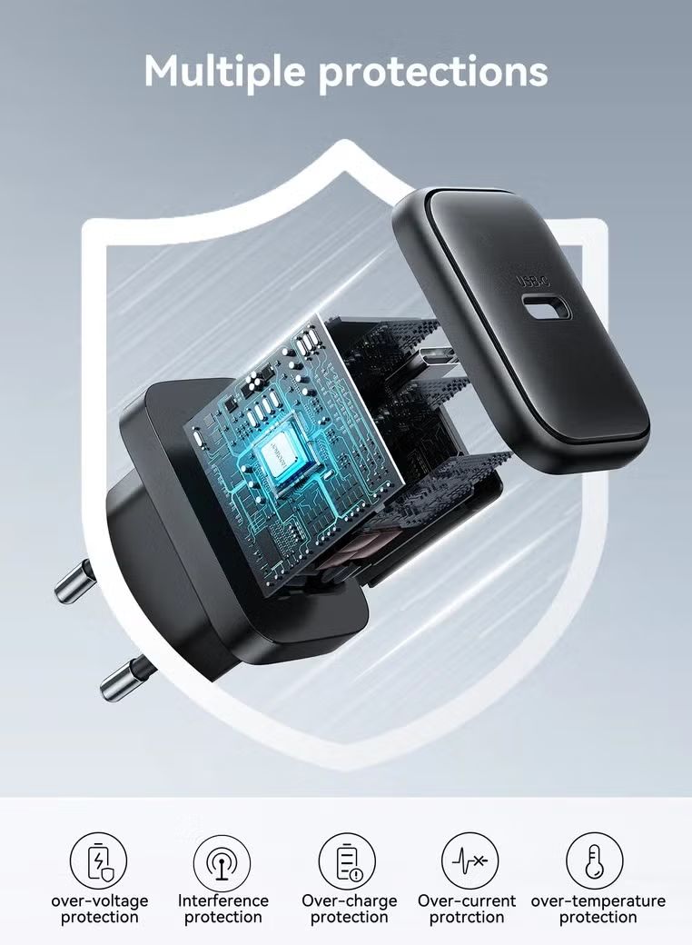 Joyroom TCF23 25W Charger with C to C Cable 1m Black