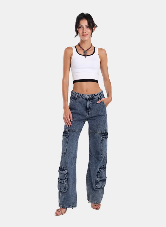 Denim Cargo Pants size S