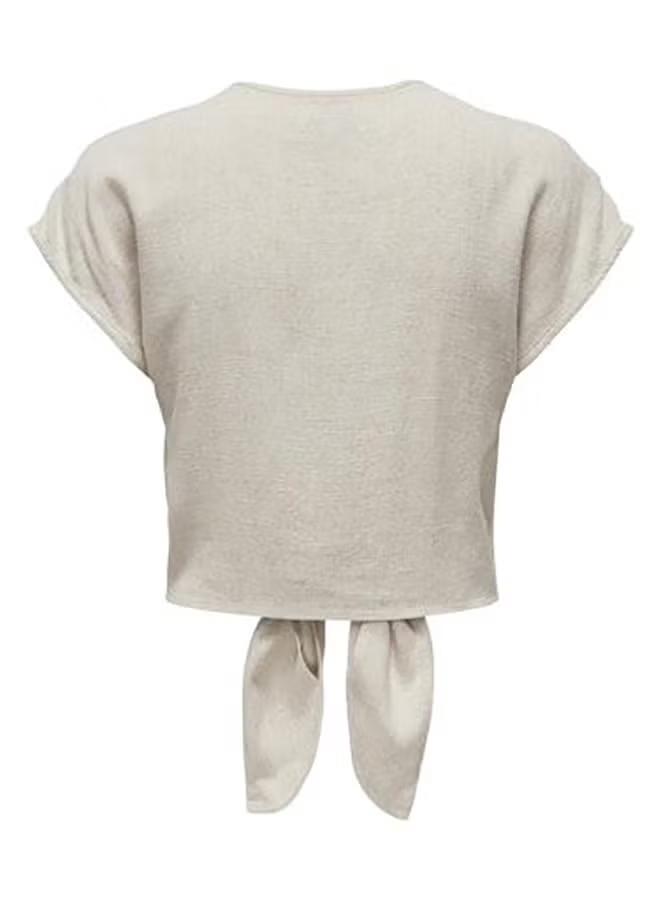 Onlsiesta Ss Knot Lin Bl Shirt Pnt Noos