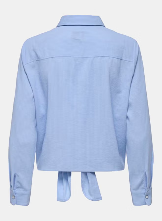 ONLY Womens Lecey Longsleeve Knot Shirt Woven