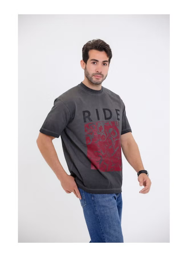 "RIDE" Floral Graphic T-Shirt