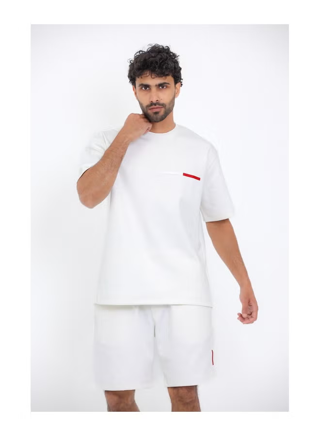 Printed White Cotton Men Pajama