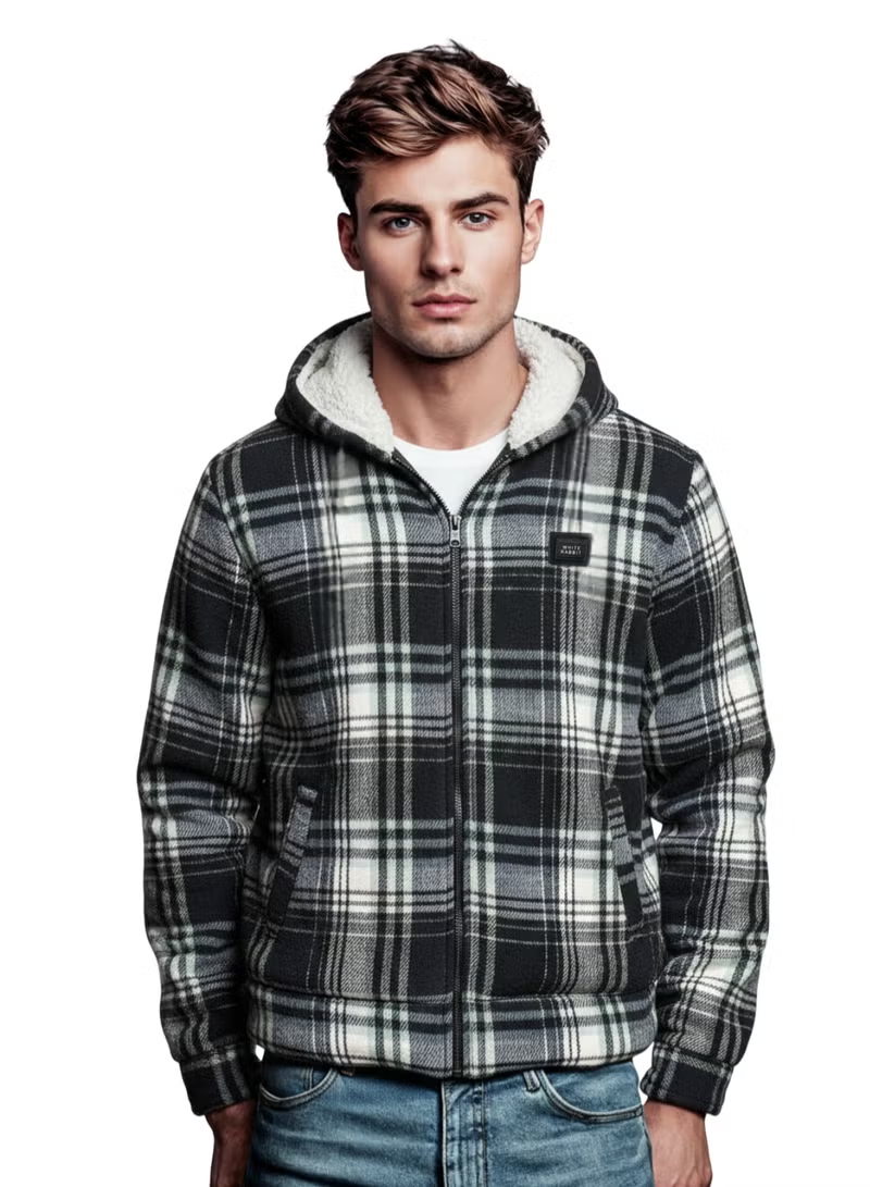 Padded Long Sleeves Zipper Hooded Jacket