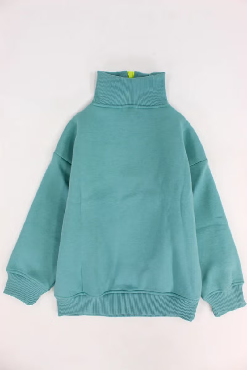 Kids Unisex Mint Long-Sleeved Sweatshirt