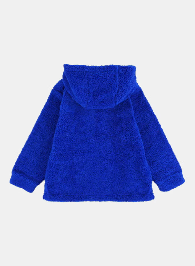 Kids Unisex Fleeced Teddy Jacket – Blue