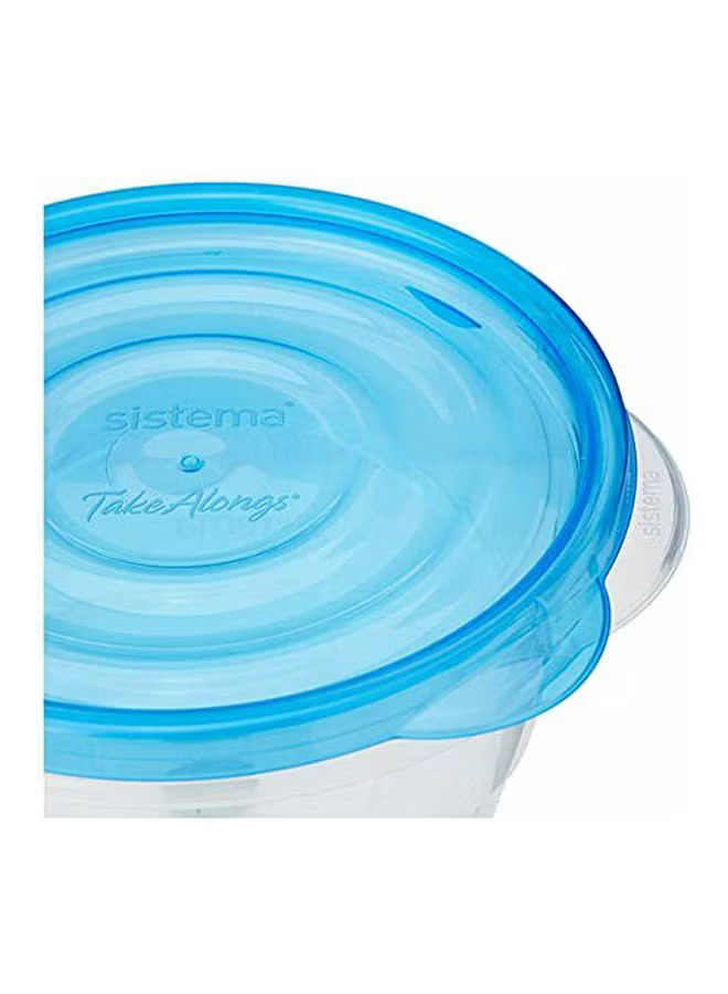 Small Bowl 4 Pack Food Storage Containers Blue 760ml