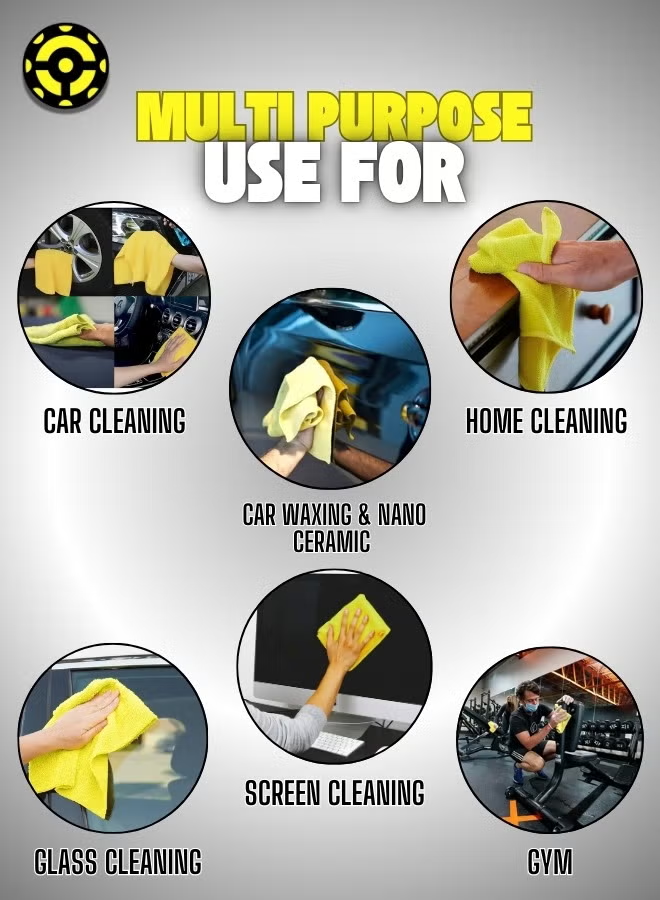 Microfiber Cleaning Towels(Pack of 3), Highly Absorbent Cleaning Rags, Lint Free Cleaning Towels