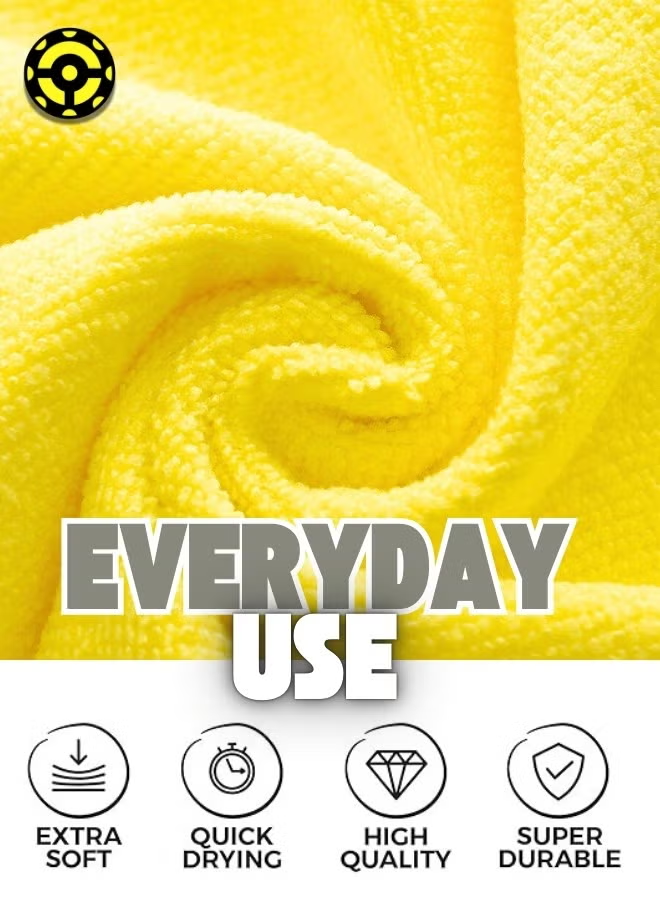 Microfiber Cleaning Towels(Pack of 3), Highly Absorbent Cleaning Rags, Lint Free Cleaning Towels