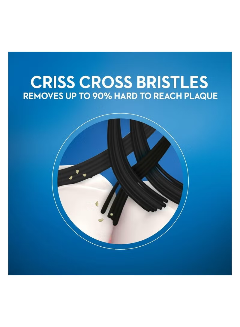 Oral-B Criss Cross 3D White (Charcoal) Extra Soft Toothbrush, 1 Count