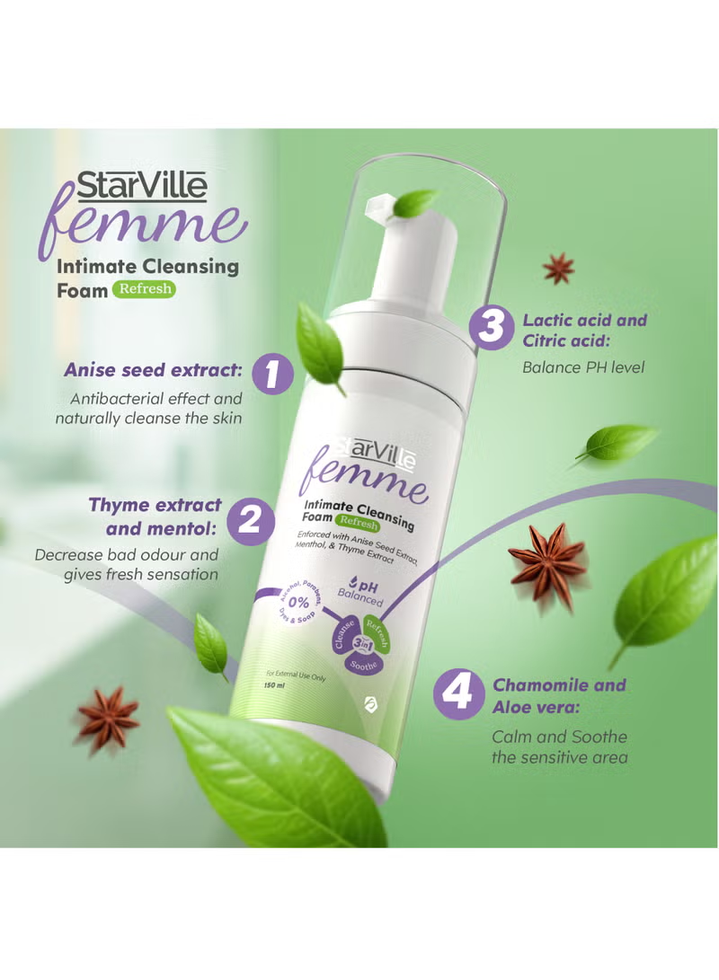 StarVille Femme Intimate Cleansing Foam Refresh 150 ml