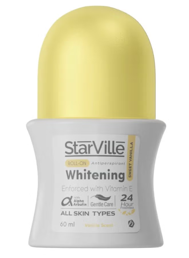 Whitening Roll-On Sweet Vanilla (60ml) – Brightens Skin, Delicious Fragrance, Long-Lasting Moisture