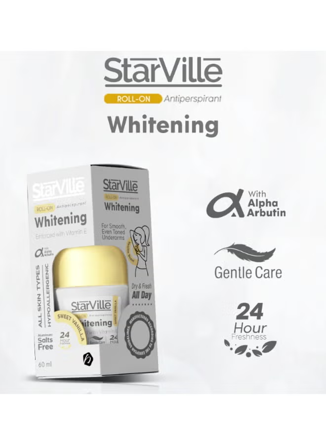 Whitening Roll-On Sweet Vanilla (60ml) – Brightens Skin, Delicious Fragrance, Long-Lasting Moisture
