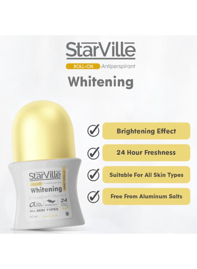 Whitening Roll-On Sweet Vanilla (60ml) – Brightens Skin, Delicious Fragrance, Long-Lasting Moisture