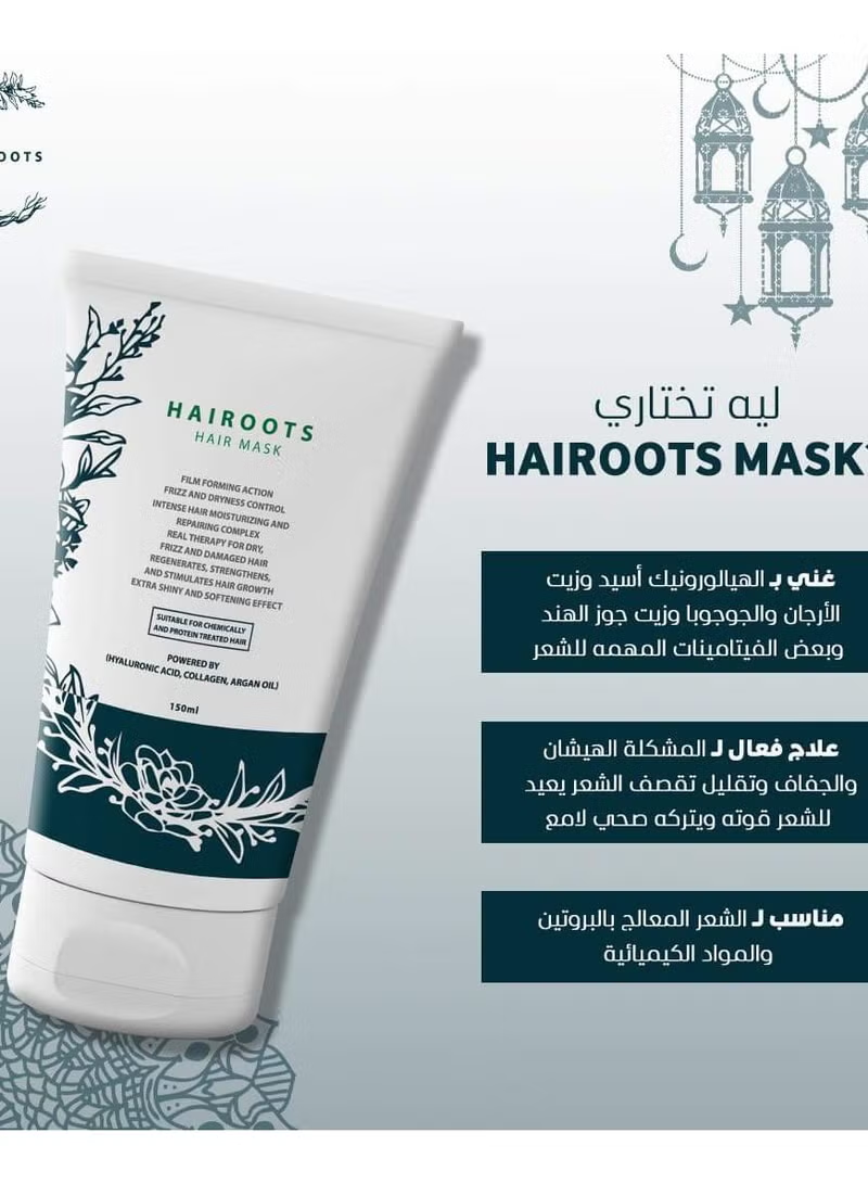 Hairoots Hair Mask Hyaluronic Acid Collagen Argan Oil 150 Ml