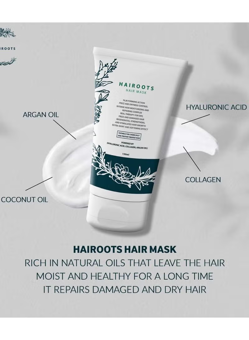 Hairoots Hair Mask Hyaluronic Acid Collagen Argan Oil 150 Ml