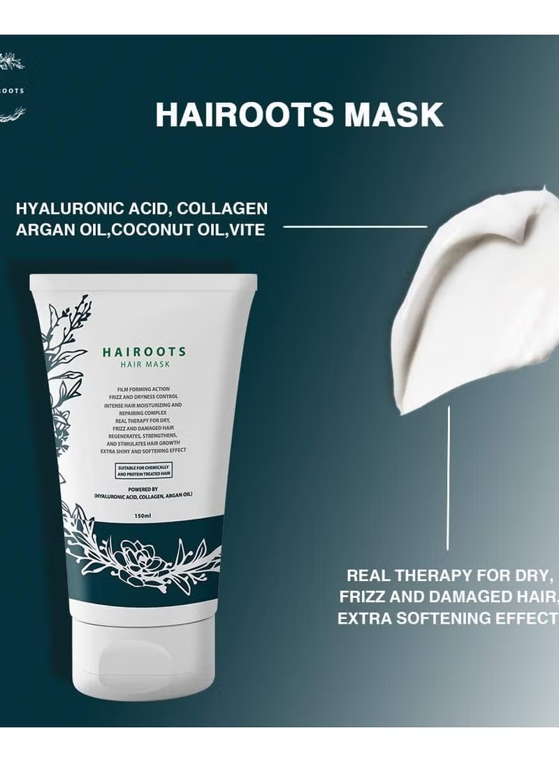Hairoots Hair Mask Hyaluronic Acid Collagen Argan Oil 150 Ml