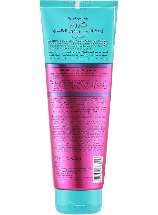 Eva Hair Clinic Curls Leave In Cream +Eva Hair Clinic Curls Shampoo 460 Ml