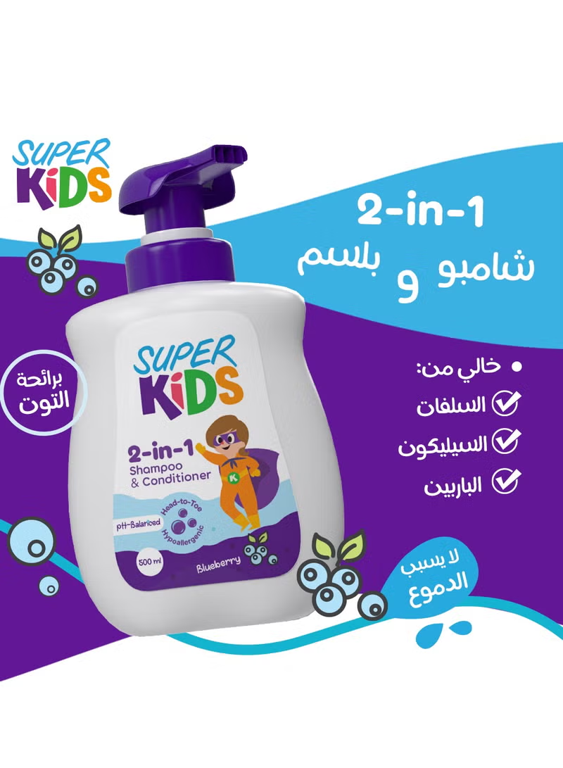 2 IN 1 Kids Shampoo and Conditioner 500ML